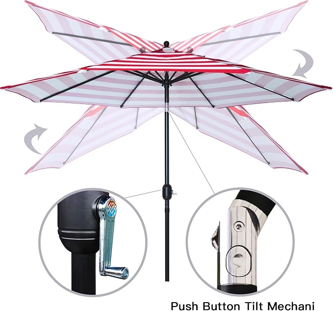 Sunnyglade 9' Patio Umbrella Outdoor Table Umbrella - Image 2