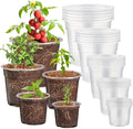 30 Pack 7/6/5/4/3 Inch Clear Nursery Pots by RooTrimmer