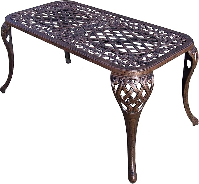 Oakland Living Mississippi Cast Aluminum Cocktail Table, 35-Inch by 18-Inch by Oakland+Living