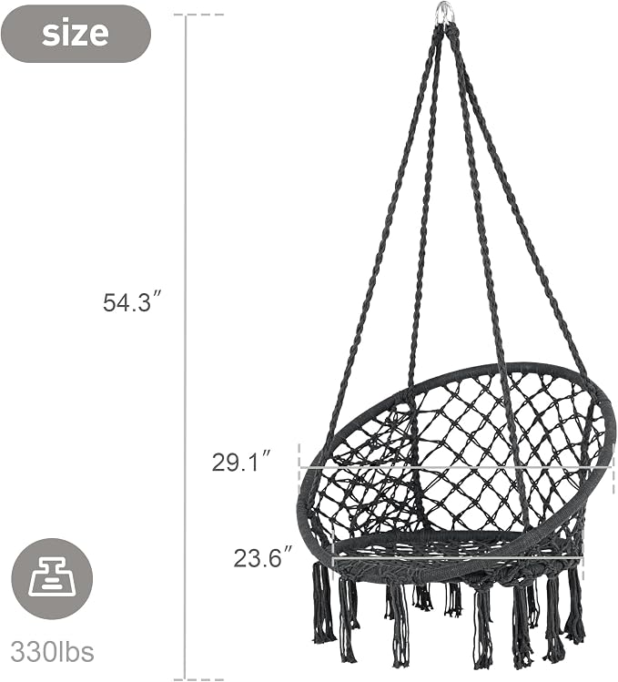 SUNCREAT Hammock Chair Hanging Macrame Swing - Image 7