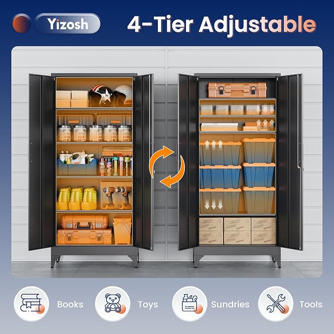 Yizosh Metal Garage Storage Cabinet - Image 6