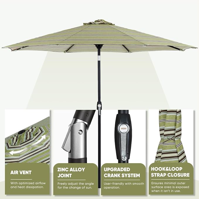 Tempera Patio Market Outdoor Table Umbrella - Image 4