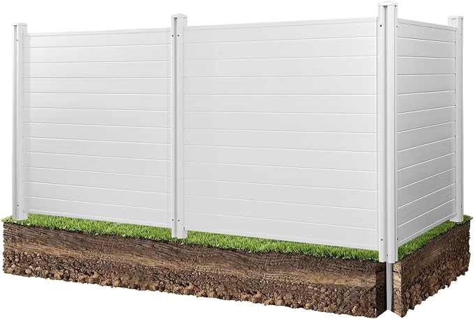 VEVOR Outdoor Privacy Screen, 50in H x 50in W Air Conditioner Fence, 3-Panel by VEVOR