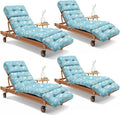 4 Pack Outdoor Chaise Lounge Chair Cushion 75.1 x 22.8 x 4.7 Inches 100% by Uthem