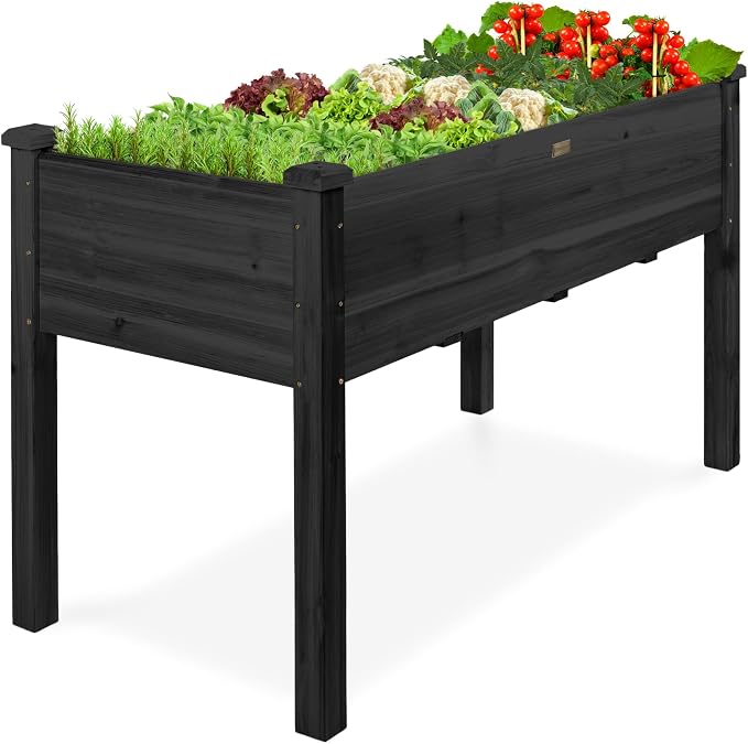 Best Choice Products 48x24x30in Raised Garden Bed, Elevated Wood Planter Box by BestChoiceProducts