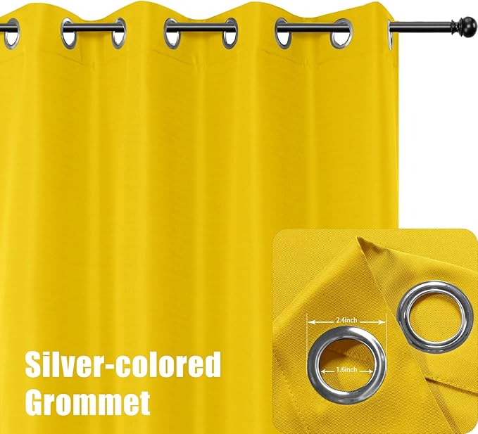 BONZER Outdoor Curtains for Patio Water Resistant Heavy Privacy Light Filtering - Image 2