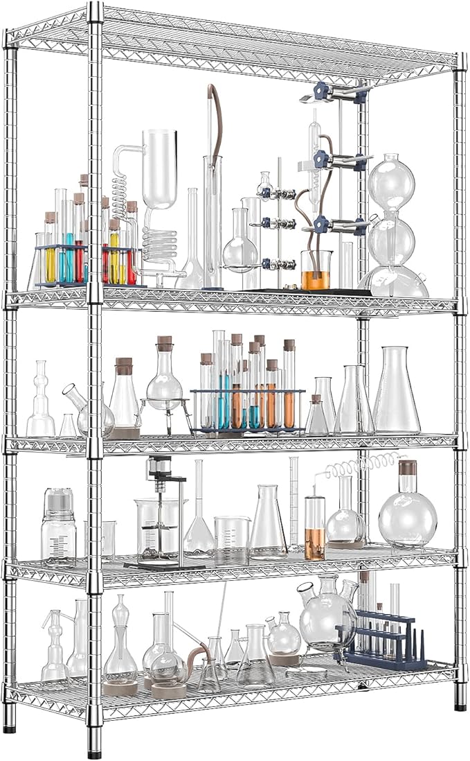 IZEUK 4250 LBS Garage Shelving Wide Storage Shelves 5 Tier Metal Shelves Heavy by IZEUK