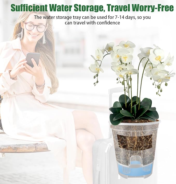 Cdd's Path 5-Pack 6 Inch Self Watering Naked Root Planter Pots - Image 7