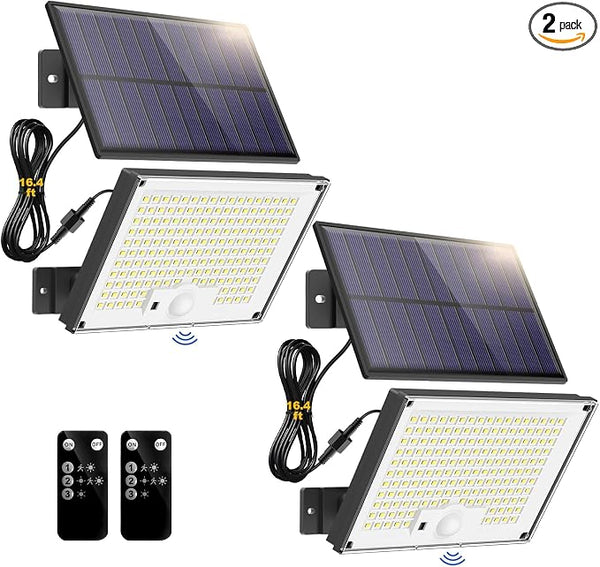 Solar Lights for Outside, 172LED 3Modes Split Motion Sensor Outdoor Lights by Gusicil