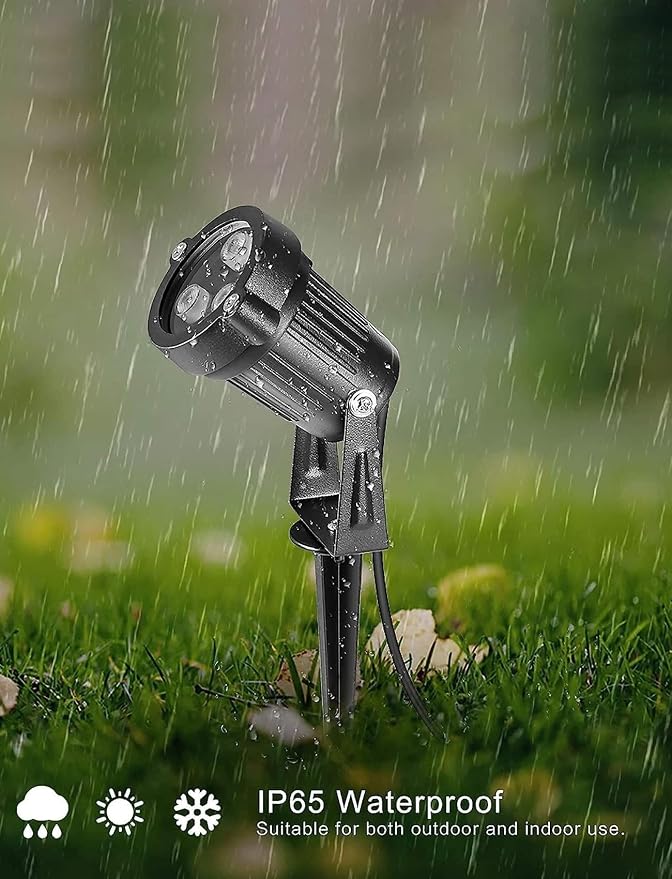 OurLeeme Lawn Flood Light Stake, 2-in-1 Waterproof Outdoor Remote controlle - Image 5