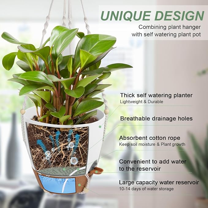 41.5 Inch Macrame Plant Hanger Indoor Outdoor - Image 2