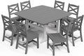 9-Piece Patio Dining Table Set, HDPE Outdoor Table and Chairs Set, All-Weather by Unknown