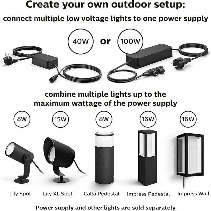 Philips Hue Lily Outdoor Smart Spotlight Base Kit, 3 Pack, Low Voltage - Image 10