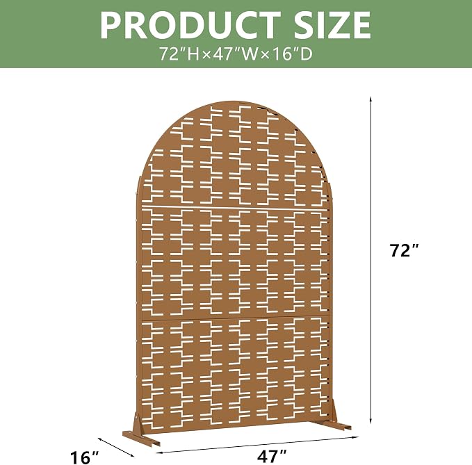 Casaphoria Metal Arched Privacy Screen Outdoor - Image 4