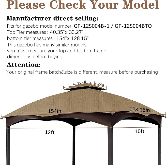 SCOCANOPY Khaki Ripstop Replacement Top - Image 2
