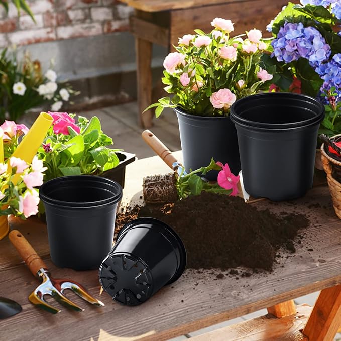 Oubest 50Pcs Nursery Pots Variety Pack Plastic Pots - Image 4