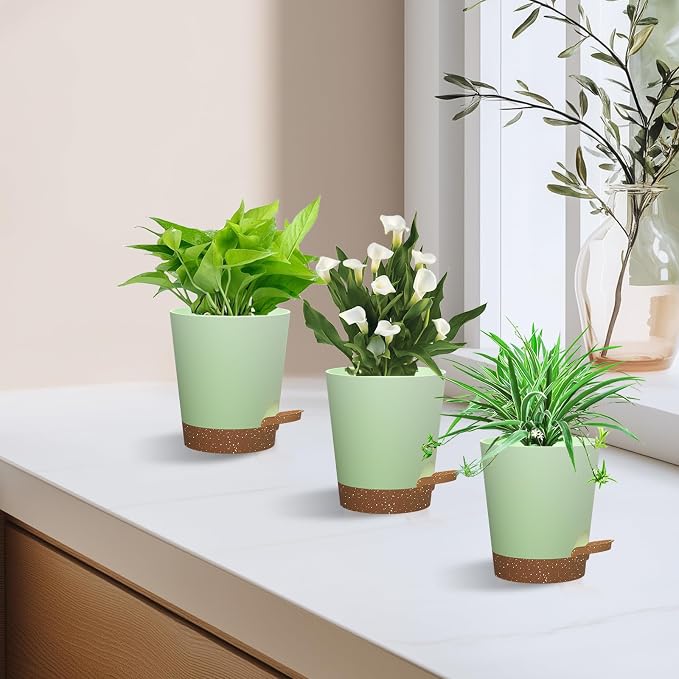 Self Watering Pots, 4 inch Flower Pots - Image 5