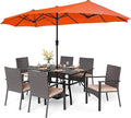 PHI VILLA 7 Pieces Patio Dining Set by PHIVILLAThepioneerofcomfortablehouseholdsupplies