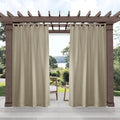 Exclusive Home Cabana Solid Indoor/Outdoor Light Filtering Hook-and-Loop Tab by Exclusive+Home