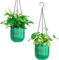Melphoe 2 Pack Self Watering Hanging Planters Indoor Flower Pots, 5.3 Inch by Melphoe