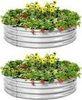 Land Guard 2 Pack 2×2×1ft Galvanized Raised Garden Bed, Planter Raised Garden by LandGuard