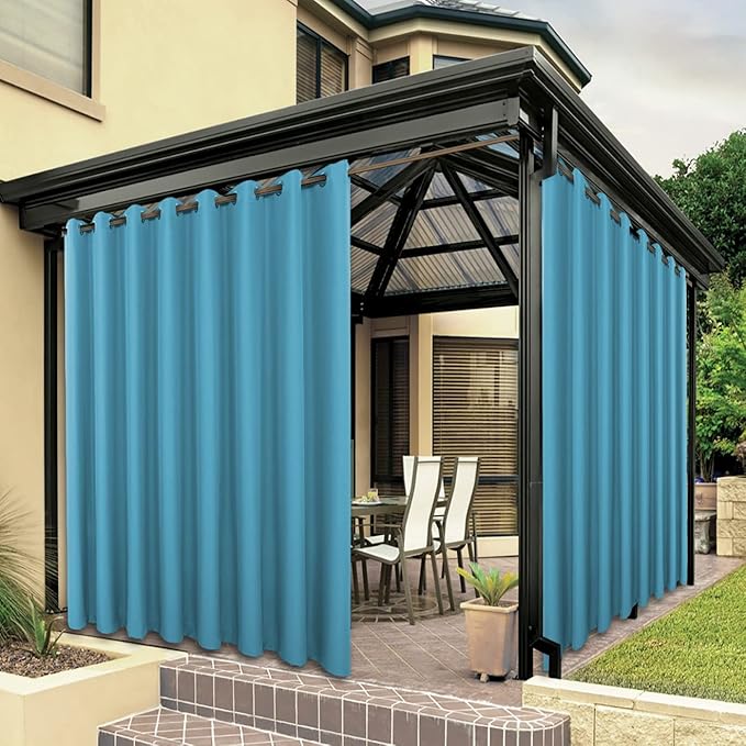 BONZER Extra Wide Waterproof Outdoor Curtains by Bonzer