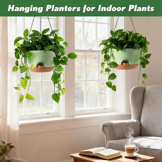 3-Piece Set of 10-Inch Hanging Planters - Image 4