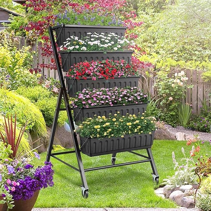 SEJOV 4FT Vertical Raised Garden Bed, 5-Tier Vertical Garden Planter - Image 9