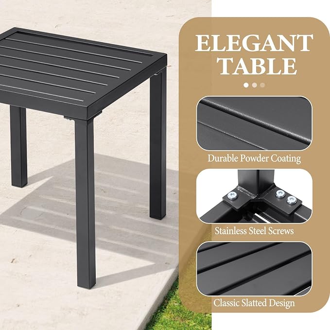 Crestlive Products Outdoor Side Table Set of 2 - Image 4