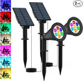 T-SUNUS RGB Solar Landscape Spotlights Christmas, Color Changing Spot Lights by T-SUNUSLighting