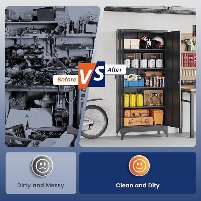 Yizosh Metal Garage Storage Cabinet - Image 8
