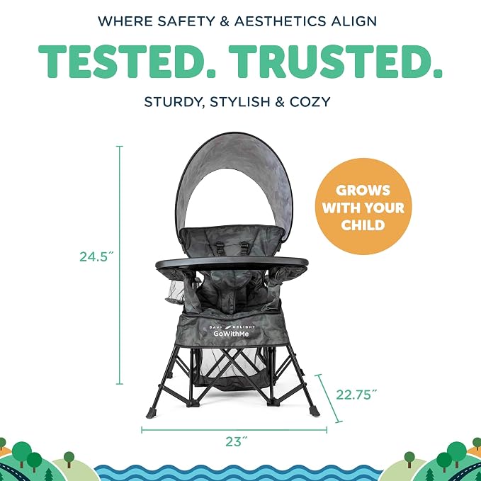 Baby Delight Go with Me Venture Portable Chair | Indoor and Outdoor | Sun - Image 3