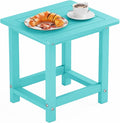 YEFU Outdoor Side Table for Patio: 16" HIPS Weather by YEFU