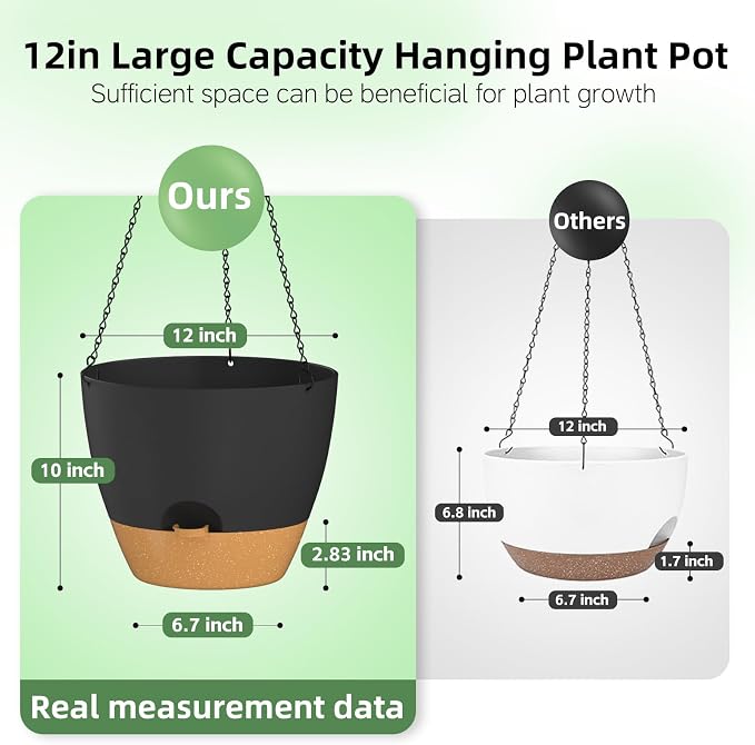 ZMTECH 12 Inch Hanging Planters - Image 3