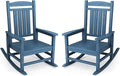 KINGYES Oversized Patio Rocking Chair Set of 2, High Density Polyethylene by KINGYES