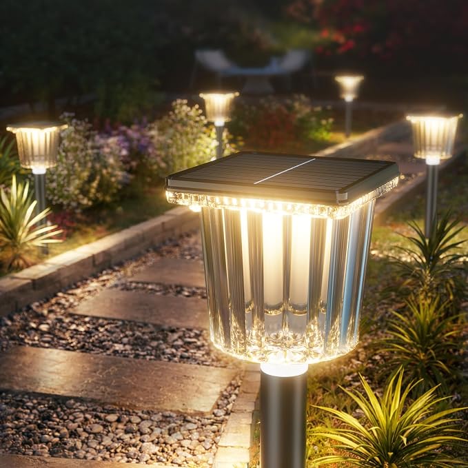 Super Bright Solar Powered Outdoor Lights 4 Pack, Adjustable Warm&Cool White by Professionalproductionofsolarlightsoutdoor%EF%BC%9A%EF%BC%89