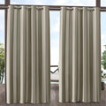 Exclusive Home Canopy Stripe Indoor/Outdoor Grommet Top Curtain Panel, Taupe / by Exclusive+Home