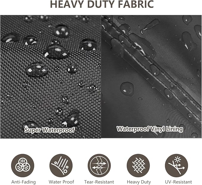 Rileytee Patio Furniture Set Covers, Fit Patio Loveseat, Chair and Coffee Table - Image 5