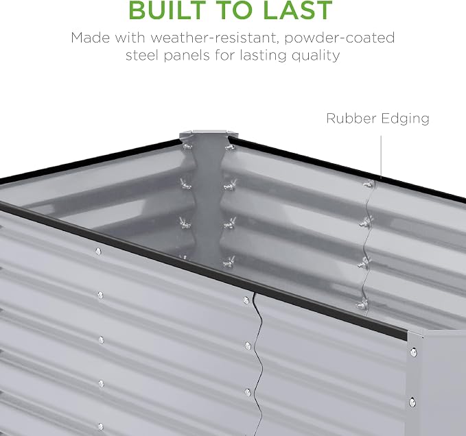 Best Choice Products 4x2x2ft Outdoor Metal Raised Garden Bed, Deep Root Box - Image 7