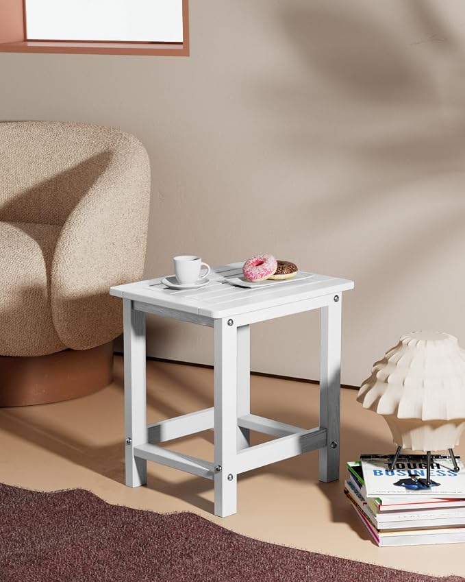 YEFU Outdoor Side Table for Patio: 16" HIPS Weather - Image 2