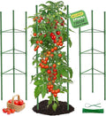 3 Pack Tomato Cages, 51.2in Tomato Plant Support Stakes Heavy-Duty, Garden by MQUPIN