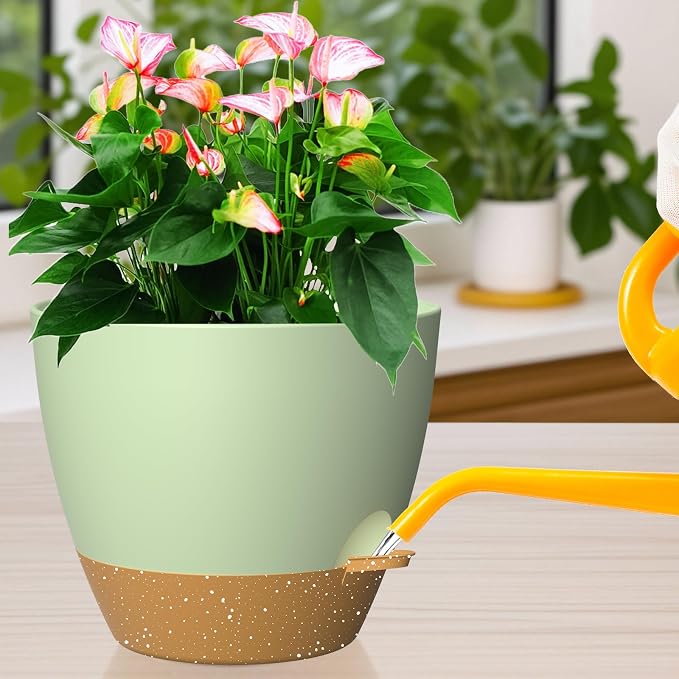 12 Inch Large Self Watering Pots, Flower Pots - Image 7