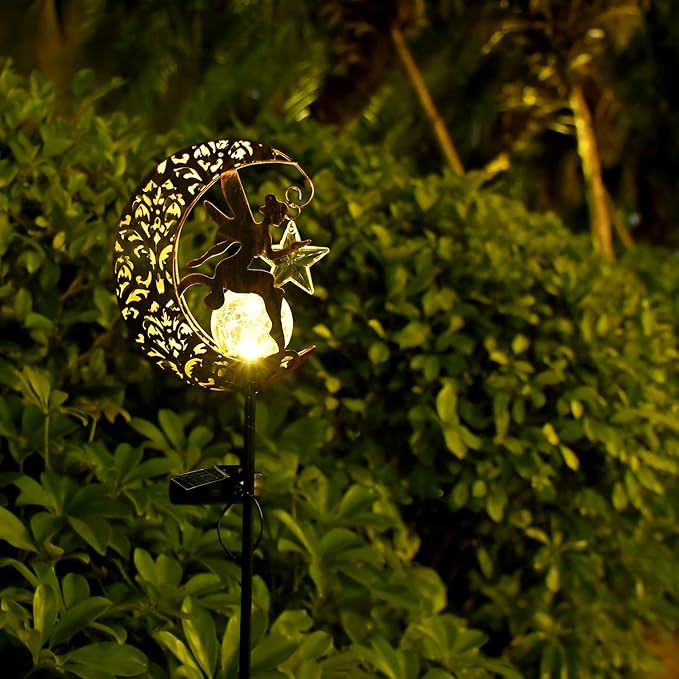 Solar Lights Garden Decorations Outdoor-Moon Fairy Lights - Image 3