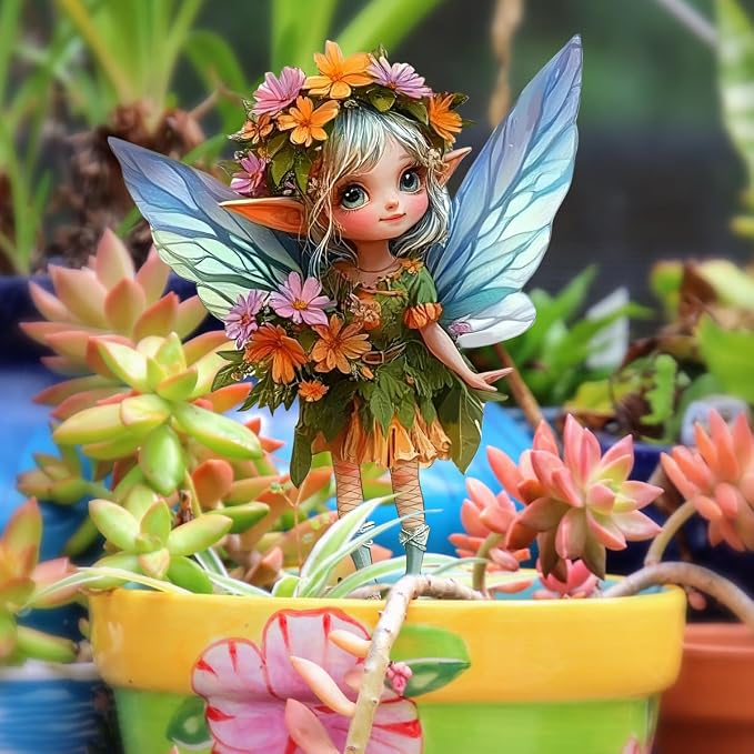 Fairy Garden Stake Decor, Acrylic 2D Garden Fairy Decoration, Fairy Garden - Image 5