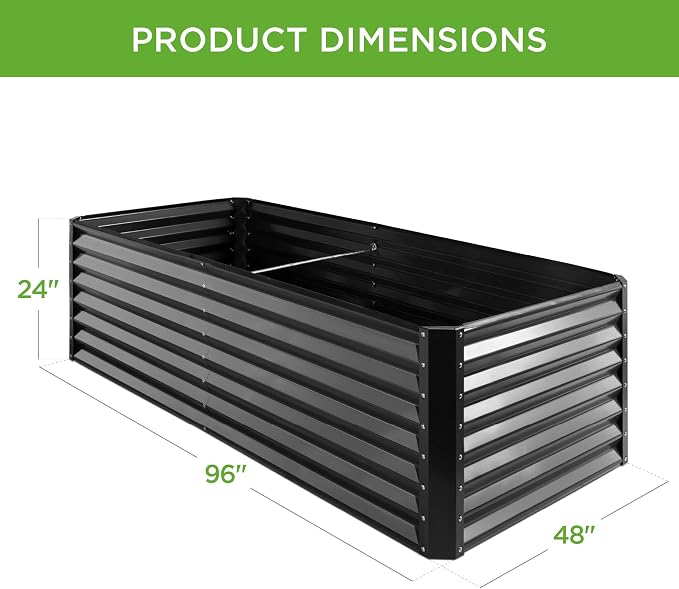 Best Choice Products 8x4x2ft Outdoor Metal Raised Garden Bed, Deep Root Planter - Image 8