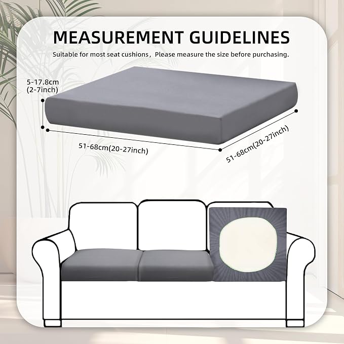 8Pcs Stretch Patio Cushion Covers, Outdoor Couch Covers Replacement, Outdoor - Image 2