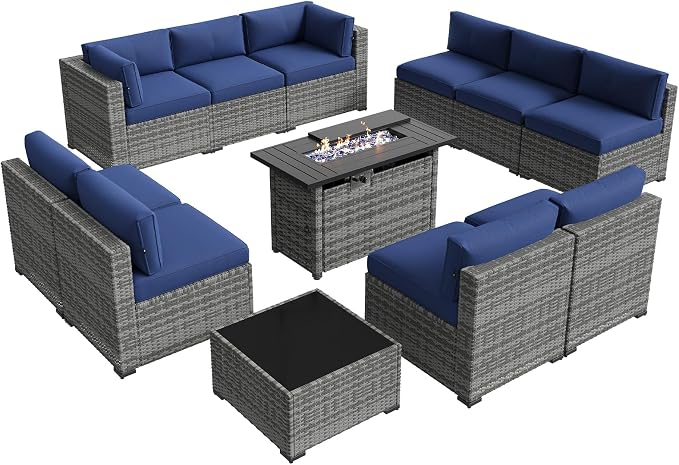 Aoxun Patio Furniture Sets, 12-Piece Outdoor Patio Furniture - Image 8