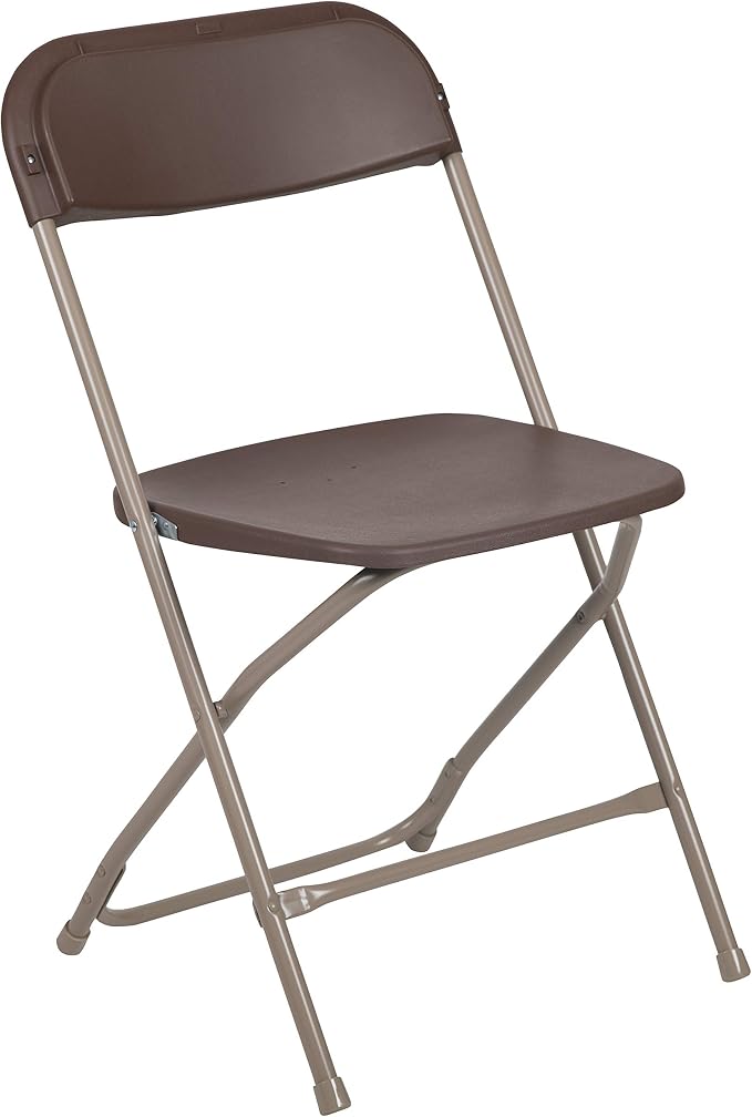 Flash Furniture Hercules Series Plastic Folding Chair Brown - Image 11