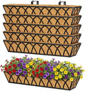 Y&M 30 Inch Fence Metal Hanging Flower Planter Window Basket Deck Railing by YM