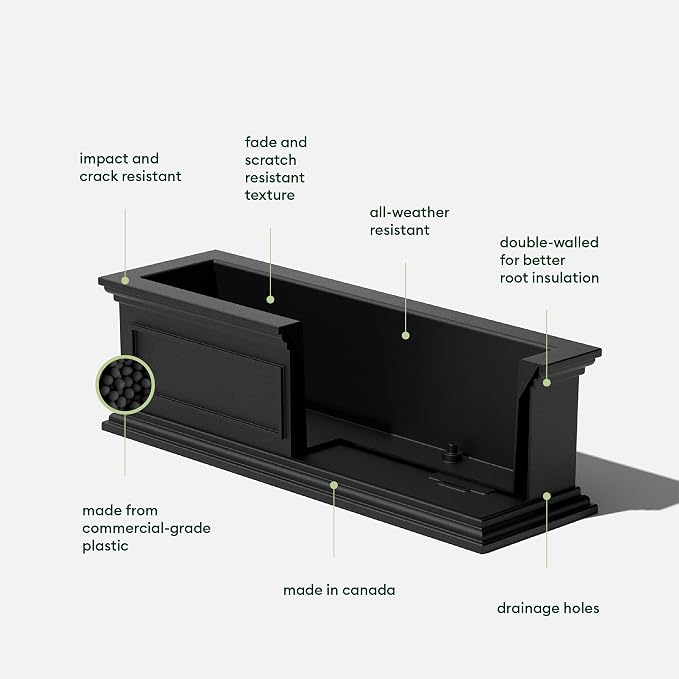 Veradek Brixton Window Box Plastic Planter - Image 3
